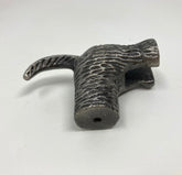 HOOK Dog Tail in Antique Pewter Animal Metal Wall or Door